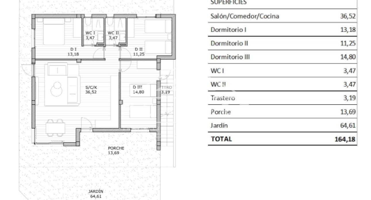 Herverkoop - Bungalows -
San Miguel de Salinas