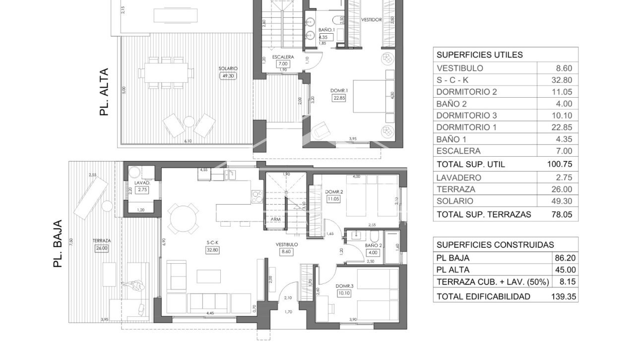 Videresalg - Villaer -
Orihuela Costa - ZENIAMAR